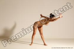 Nude Gymnastic poses Woman White Moving poses Slim medium blond Dynamic poses Pinup